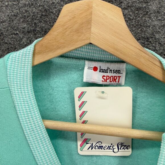 New Land'n Sea Sweatshirt Women 18W Plus Blue Snowflake Fleece Long Sleeve - Picture 5 of 10